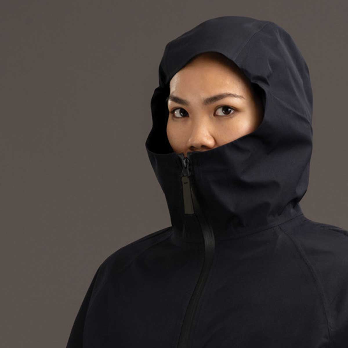trench imperméable à capuche tempête noir rekis