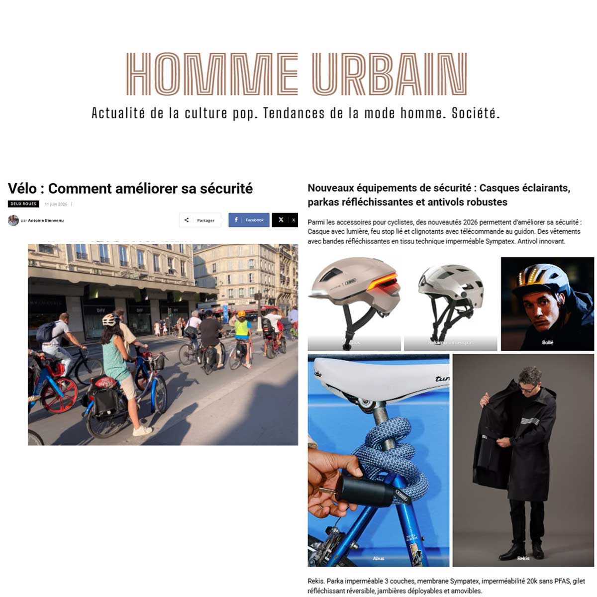 article de presse Homme Urbain Rekis