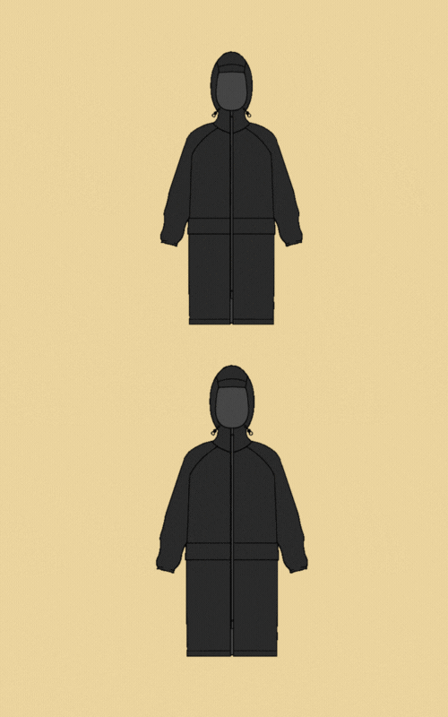 animation trench technique rekis noir gilet visibilité et jambières pluie cerise queinnec