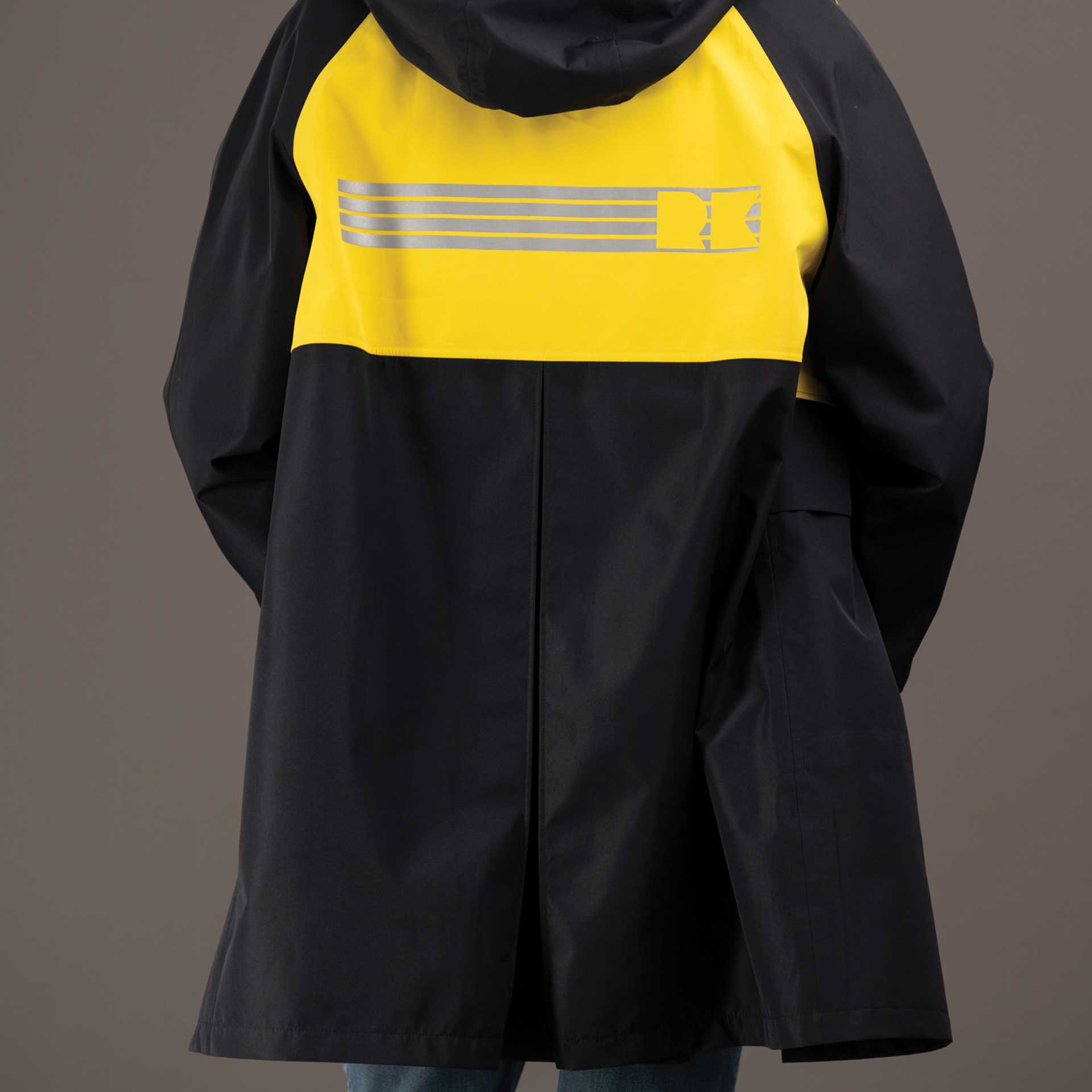parka effet cape de pluie bicolore dos visibilité vélo rekis