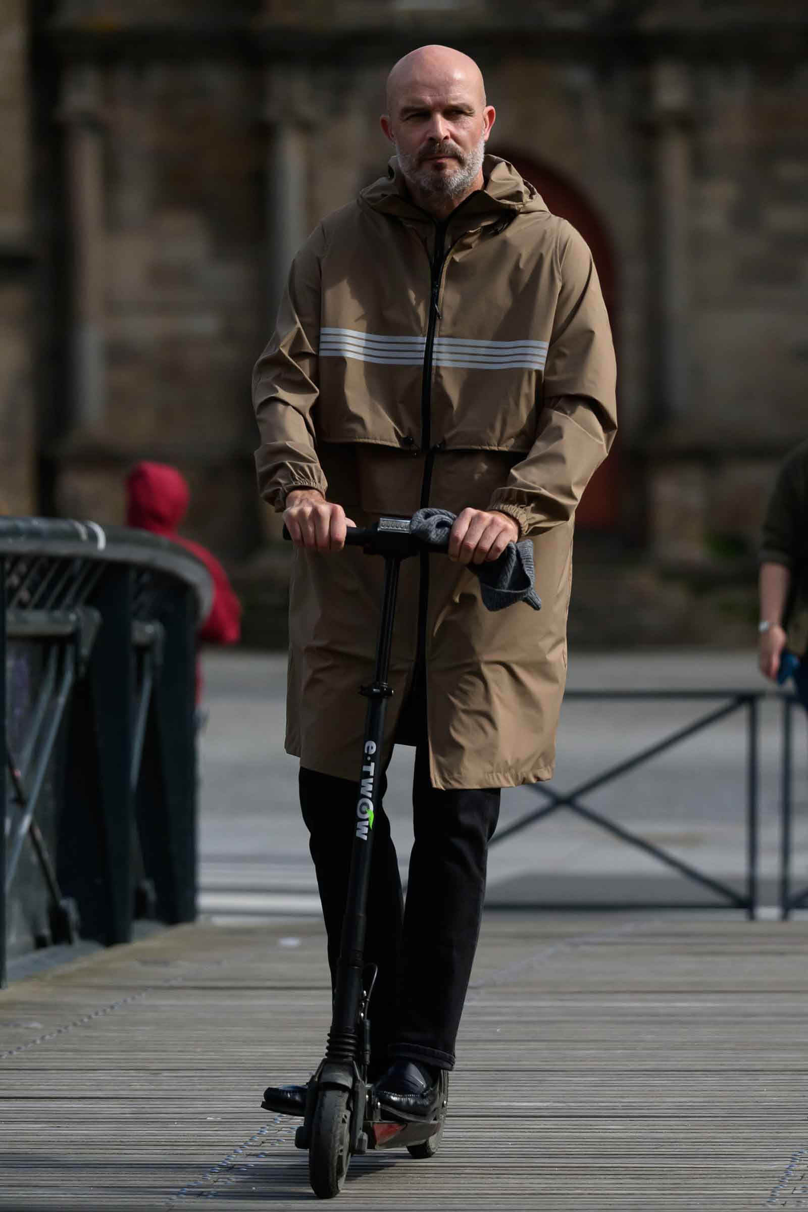 parka imperméable camel rekis pour la trottinette 