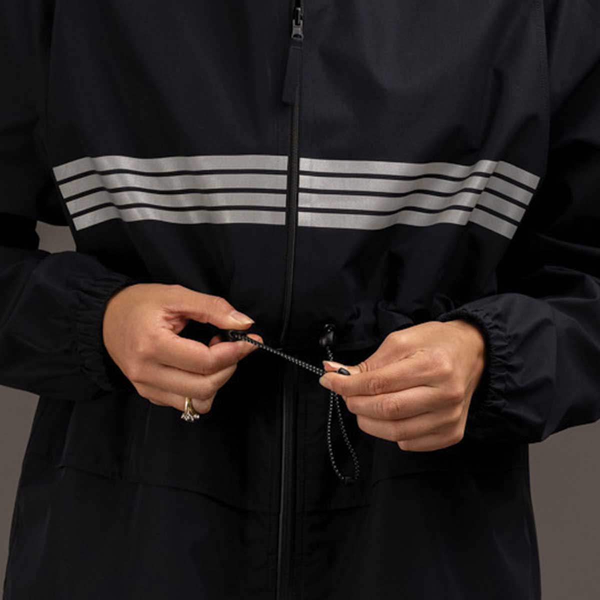 trench imperméable vélo avec liens pour cintrer le parka