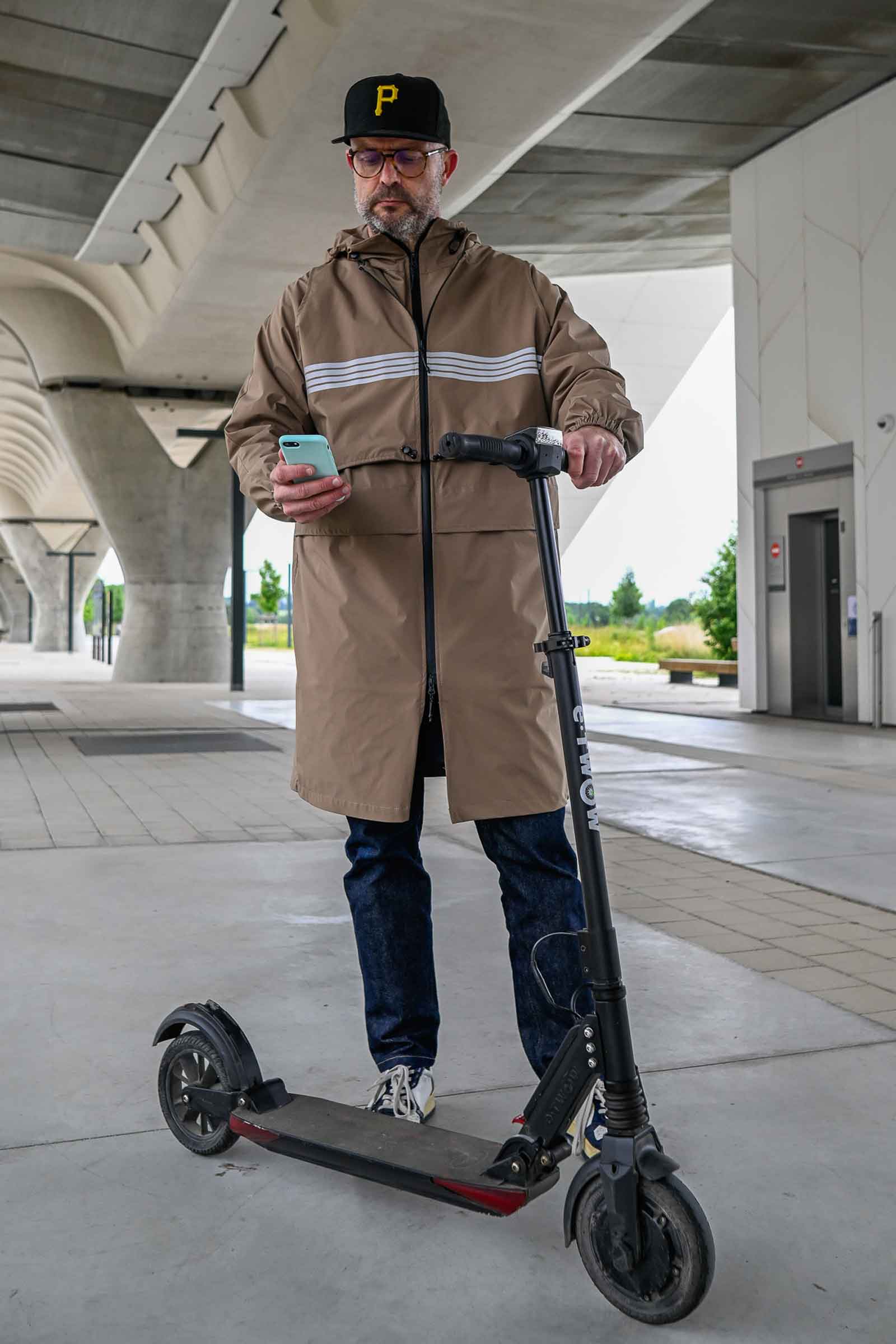trench pour homme camel visibilité à trottinette REKIS