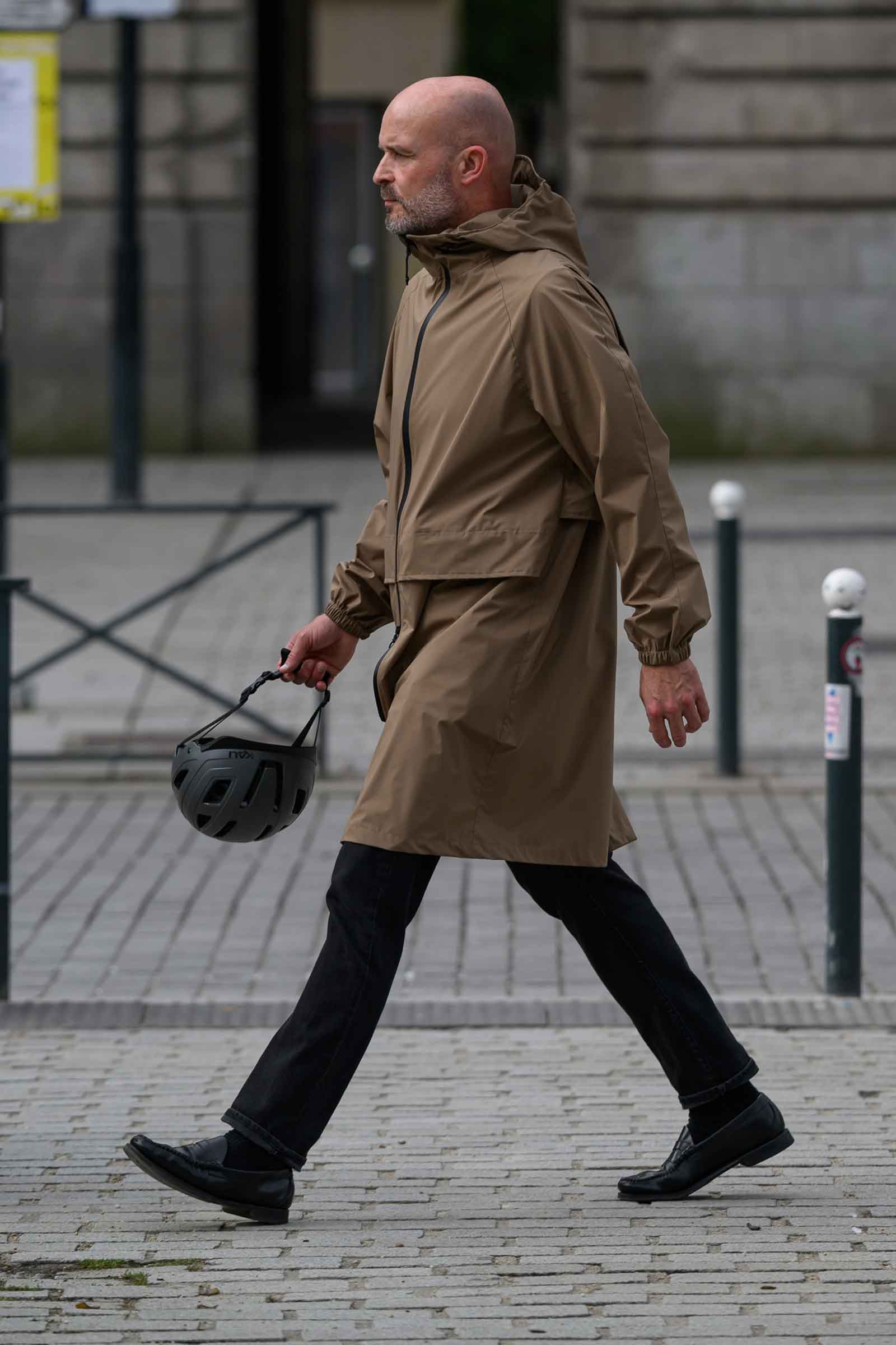trench de pluie technique pour le vélo camel pour hommes