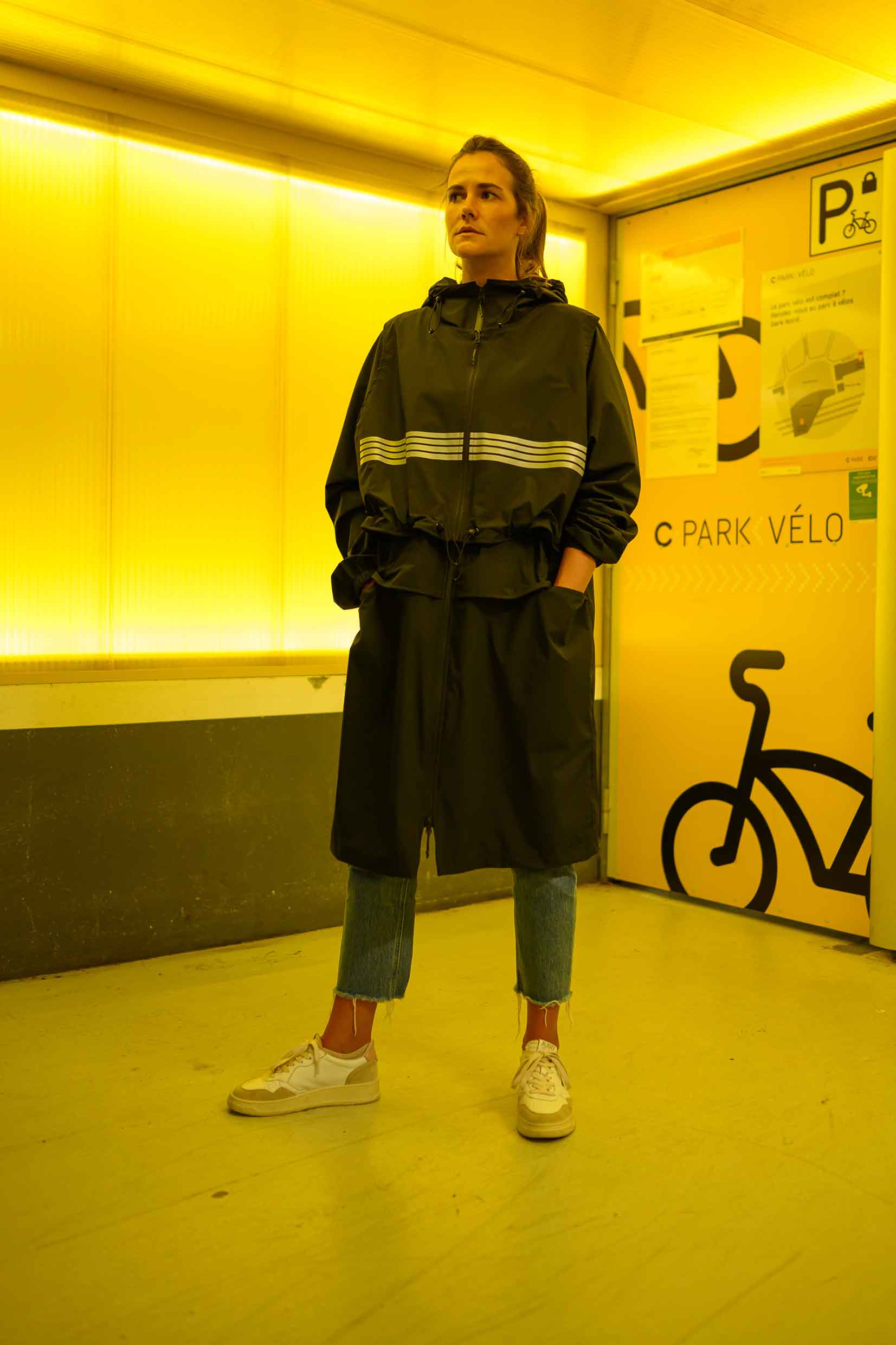 parka vélo pour femme rekis visibilité