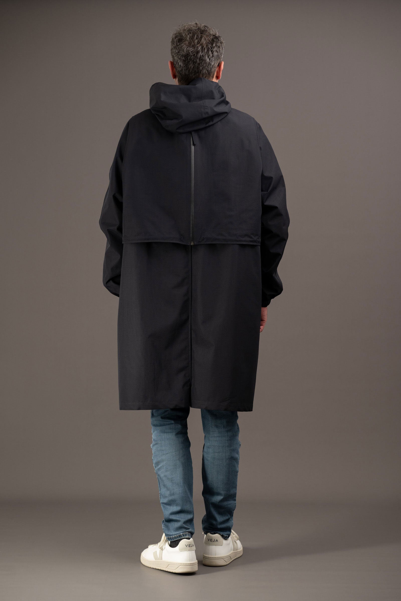 parka techwear homme noir détail dos rekis