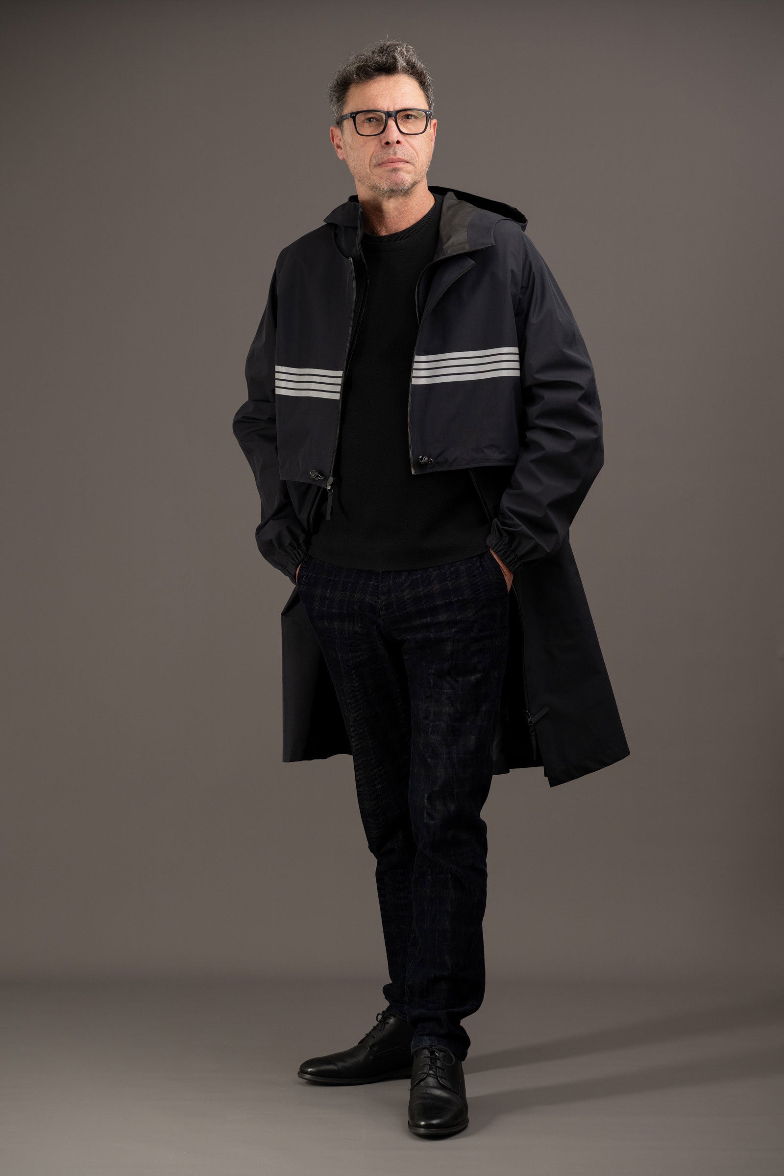 trench techwear noir rekis homme working vélo