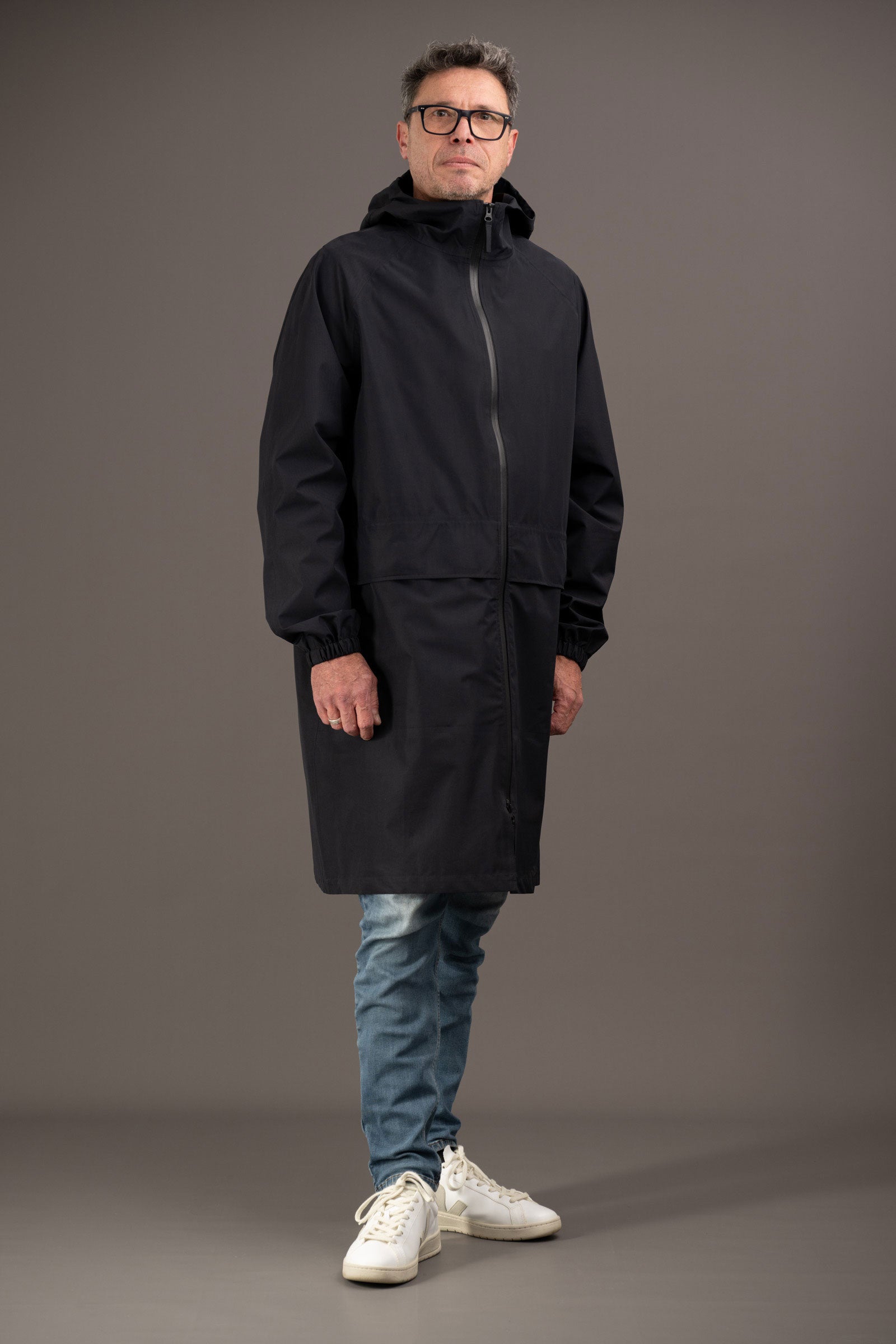 parka techwear lifestyle noir pour homme modulable rekis