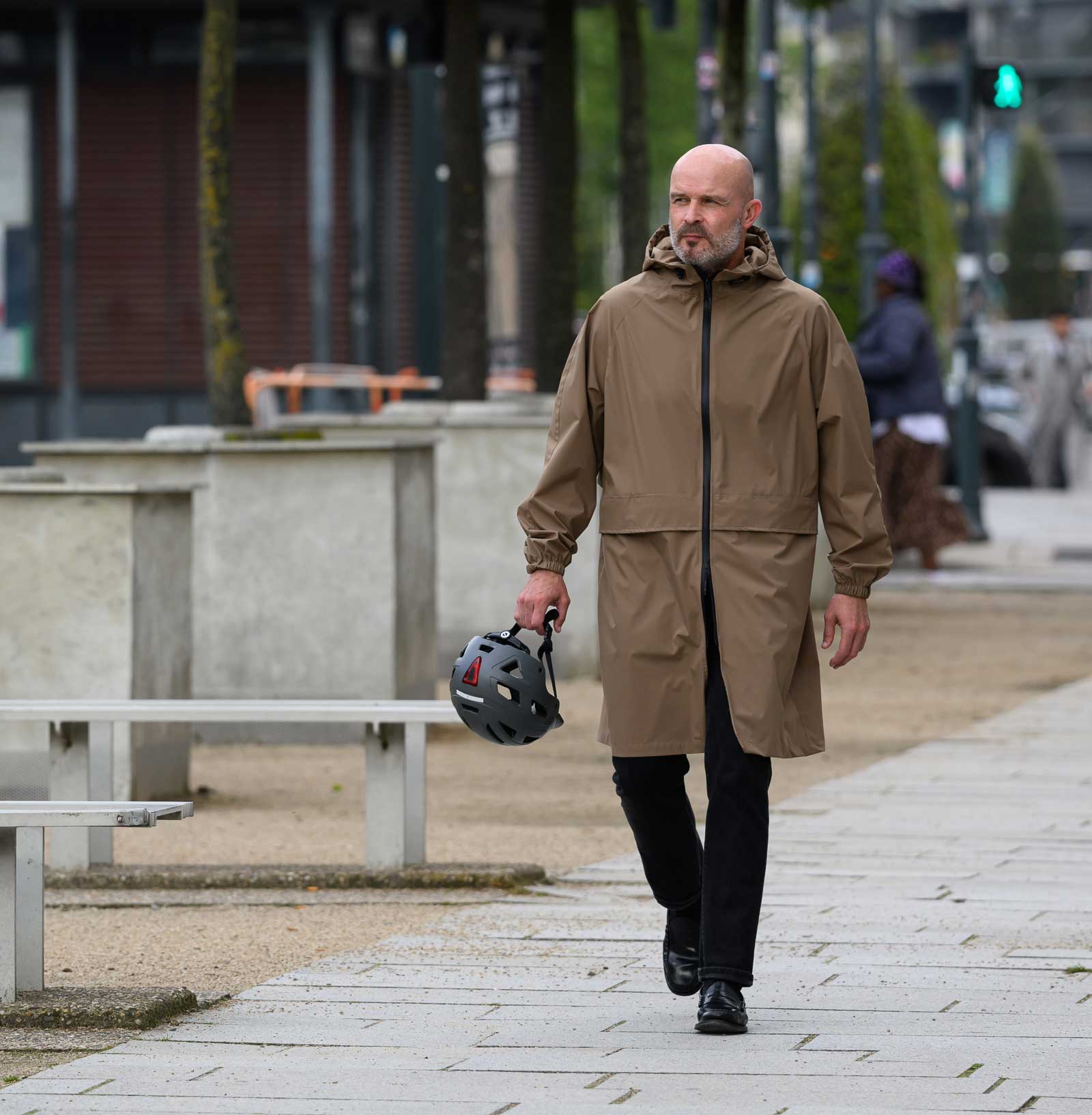 trench camel rekis pluie version unie pour la ville