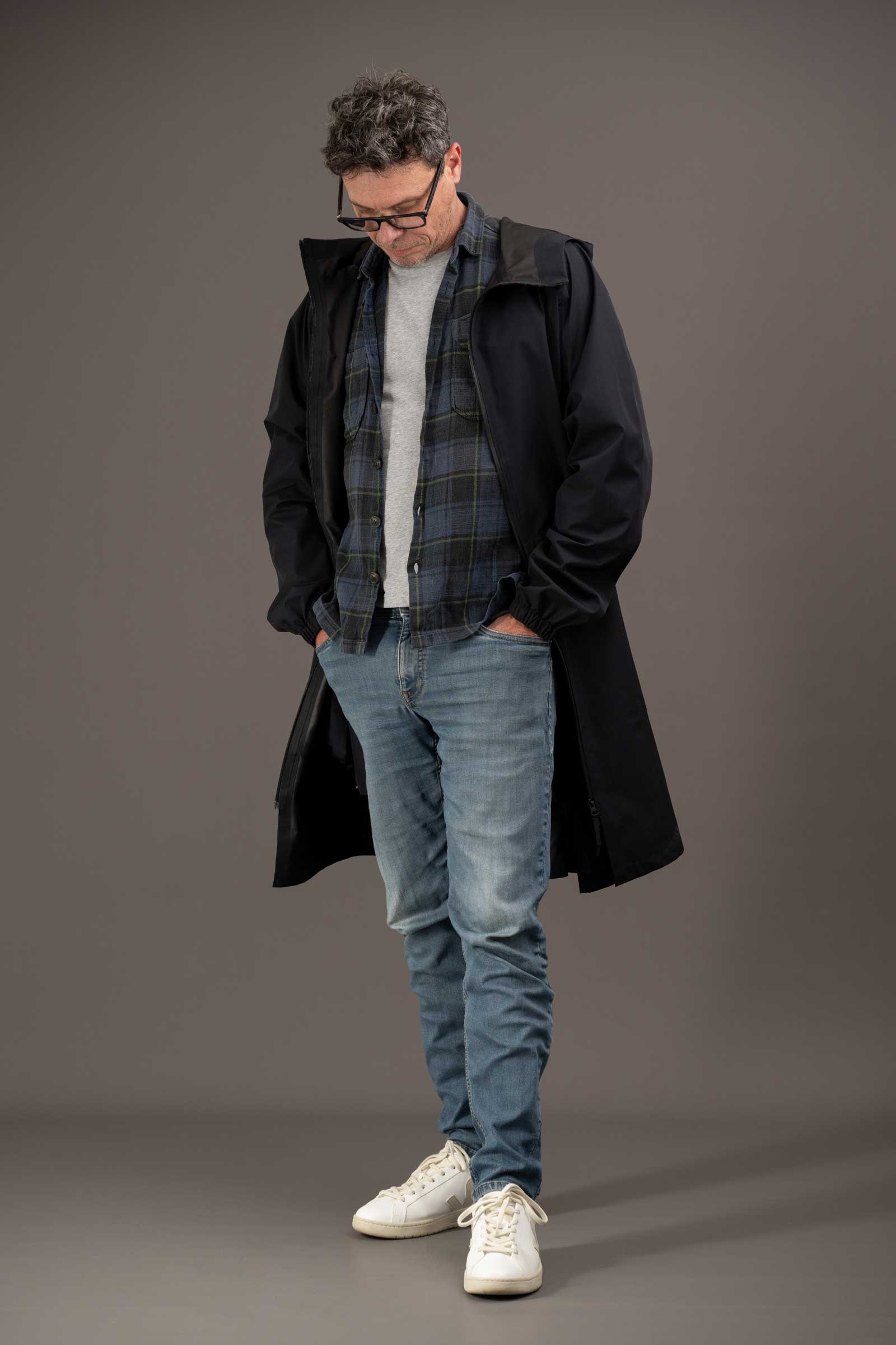 parka homme noir rekis modulable techwear