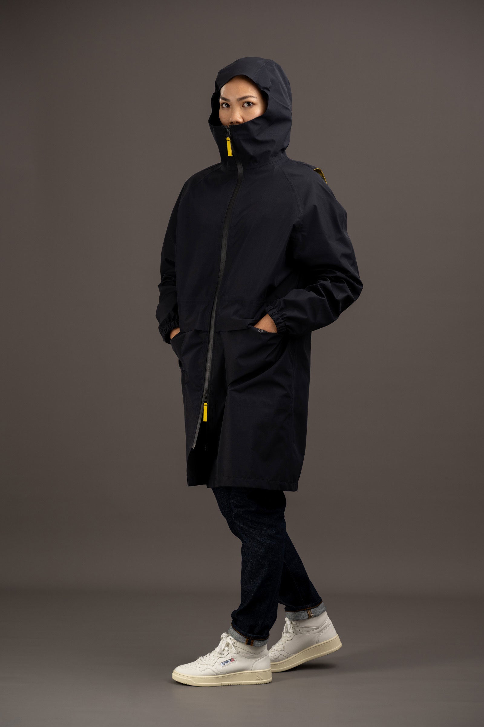 parka capuche femme rekis noir version lifestyle